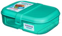 Sistema Háromrekeszes ételtároló doboz + joghurt tartó, 1, 1 l, mentazöld