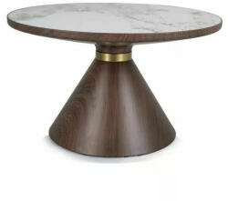 Signal Napa Luxus Kerek Kerámia Dohányzóasztal Márvány-Bronz