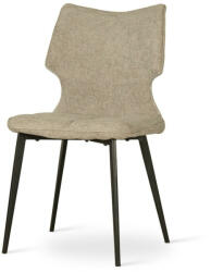  CHILCOTE Modern Kárpitozott Szék Bézs Szövettel Fekete Lábakkal (CHILCHXXLBNBCKI)