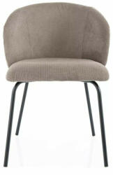 SIGNAL MEBLE Kevin Vardo Étkezőszék Sötétbézs Szövet Fekete Fém Vázzal (KEVINVACCBE)