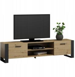  Alba TV szekrény 180 cm kézműves tölgy/fekete TV szekrény a nappaliba MK szoba