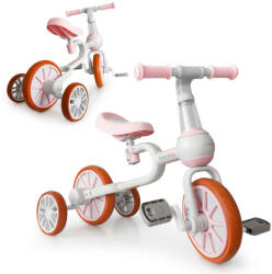  Futóbicikli 4 az 1-ben levehető pedálokkal és oldalsó kerekekkel rózsaszín