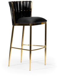 Atreve Hordia Elegance Bárszék Fekete Bársony Arany Lábakkal