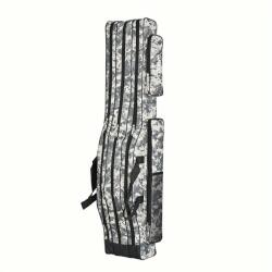  Torba na wędkę, 150 cm, tkanina Oxford, szary kamuflaż, wodoodporna