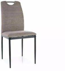 SIGNAL MEBLE Rip Brego Fogantyús Étkezőszék Bézs Szövet Fekete Fém Vázzal