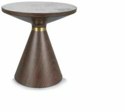 Signal Napa Luxury Kerek Kerámia Dohányzóasztal Márvány-Bronz Arany Díszítéssel