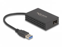 Delock A-típusú USB adapter 1 x SFP Gigabit LAN (66463) (66463) - aqua