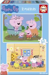 Educa Puzzle pentru copii Educa din 2 х 48 piese - Purcelușa Peppa (EDU20327) Puzzle