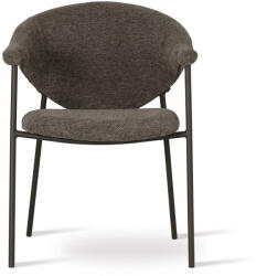  NOTI Modern Kárpitozott Szék Sötétszürke Szövettel Fekete Lábakkal (NOTICHXXGEYBCKI)