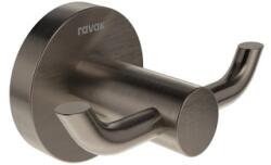 Ravak Két akasztós fogas Ravak Kona csiszolt grafit X07P1326 (X07P1326)