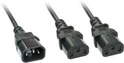 Lindy Noname Lindy IEC Splitter Cable IEC C14 la 2 x IEC C13 2m Negru (30039)