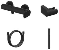 RAVAK Zuhany csaptelep Ravak Eleganta zuhanyszettel együtt 150 mm fekete X07S140 (X07S140)