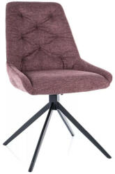 SIGNAL MEBLE Asti Brego Forgó Étkezőszék Wrzos Szövet Matt Fekete Vázzal (ASTIBRCWRZ)