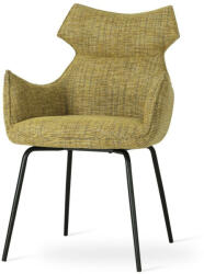  BUTARO Kényelmi Szék Mustársárga Szövettel Fekete Lábakkal (BUTACHXXMUDBCKI)