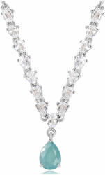  Ezüst Nyaklánc Grandidierittel és Fehér Topázzal, ROS575