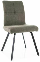 SIGNAL MEBLE Swing Brego Olívazöld Szövet Étkezőszék Fekete Fém Vázzal (SWINGBRCOL)