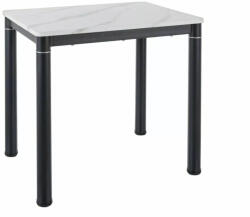 SIGNAL MEBLE Damar Márvány Étkezőasztal Mdf Fehér-Fekete Modern