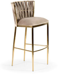  Hordia Bárszék - Bársony Bézs - Arany Láb (HORDH7XXBGECGDI)