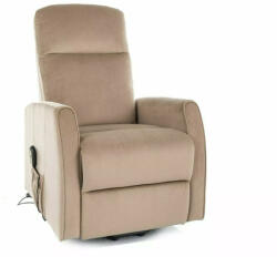 SIGNAL MEBLE Leto Velvet Elektromos Relax Fotel Bársony Bézs (LETOVBE)