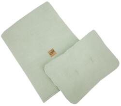 EKO Ágynemű szett 2 részes muszlin Mentol 30x40 cm, 75x100 cm
