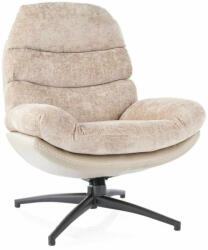 SIGNAL MEBLE Giselle Luxus Forgó Fotel Szövet-Műbőr Antik Rózsaszín Fekete Vázzal (GISELLERA)