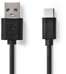 Nedis USB-C - USB-A Kábel - 1m - Fekete (CCGL60601BK10)
