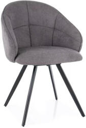 SIGNAL MEBLE Capri Vardo Forgó Szék Szürke Szövet Fekete Vázzal Auto-Return Funkcióval (CAPRIVACSZ)