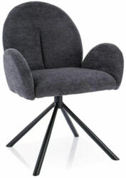 SIGNAL MEBLE Planet Raven Forgó Étkezőszék Sötétszürke Szövet Fekete Vázzal (PLANETRCCSZ)