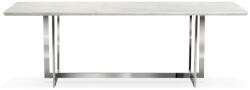 ATREVE MARBLE 180x90 Fehér Márvány Étkezőasztal Ezüst Lábakkal