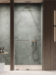 NEW TRENDY Smart Gunmetal Brushed zuhanyajtók 150 cm tolható fegyverszürke szín csiszolt/átlátszó üveg EXK-7829 (EXK7829)
