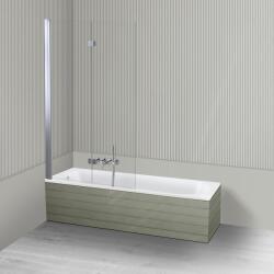 Oltens Készlet zuhanyparaván Oltens Sela 23202100, egyenes kád Oltens Lykke 10011000 (18012000)