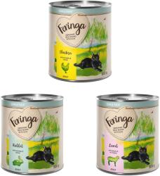 Feringa 6x800g Feringa Single Meat Menü Vegyes csomag I: csirke, nyúl, bárány nedves macskatáp