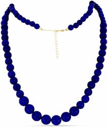  Arannyal Bevont Ezüst Nyaklánc Lapisz Lazulival, Y61861