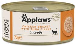 Applaws Cat Adult Chicken with Tuna in Broth csirke mellehús tonhal filével húslevelben 70 g