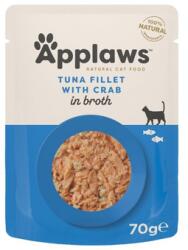 Applaws Cat Adult Pouch Tuna with Crab in Broth tonhalfilé rákkal levesben 70 g