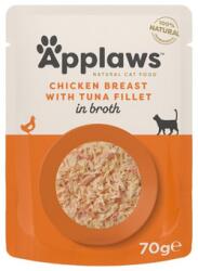 Applaws Adult Pouch Chicken with Tuna csirke melle hús tonhallal, húslevesben 70 g