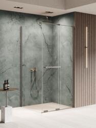NEW TRENDY Smart Gunmetal Brushed zuhanykabin 150x80 cm négyszögletes fegyverszürke szín csiszolt/átlátszó üveg EXK-7899 (EXK7899)