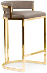  Vegas Bárszék - Bézs Bársony - Arany Fém - 60cm (VEGAH6XXBGEGLDI)
