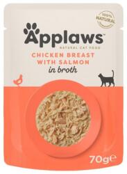 Applaws Cat Adult Pouch Chicken with Salmon csirke melle hús lazaccal húslevelben 70 g