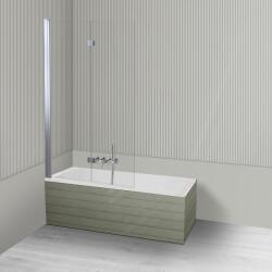 Oltens Készlet zuhanyparaván Oltens Sela 23202100, egyenes kád Oltens Langfoss 10001900 (18000900)