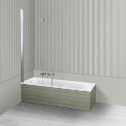 Oltens Készlet zuhanyparaván Oltens Sela 23202100, egyenes kád Oltens Lykke 10009000 (18010000)