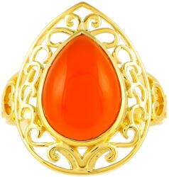  Arannyal Bevont Ezüst Gyűrű Karneollal, PCY10239/57