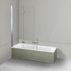 Oltens Készlet egyenes kád Oltens Lykke 10013000, zuhanyparaván Oltens Sela 23202100 (18014000)