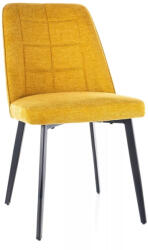 SIGNAL MEBLE Aldo Brego Curry Étkezőszék Fekete Fém Vázzal