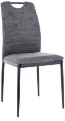 SIGNAL MEBLE Rip Brego Modern Étkezőszék Szövet Sötétszürke Fémvázas Fogantyús