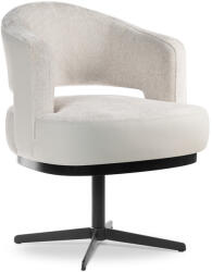 Atreve HAGA Forgó Fotel Kárpitozott Fehér Fekete Lábbal