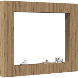 vidaXL 8 részes kézműves tölgy színű szerelt fa fali TV-szekrényszett (3328956)