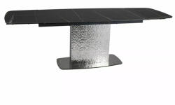 SIGNAL MEBLE Moncler Sahara Noir Bővíthető Kerámia Étkezőasztal Matt Fekete Edzett Üveglappal