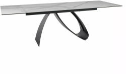 SIGNAL MEBLE Diuna Ceramic Statuario Venato Bővíthető Márvány Étkezőasztal Edzett Üveg Fehér