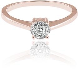 Moon Diamonds rozé arany gyűrű - 50-70589-1256F/58 (50-70589-1256F/58)